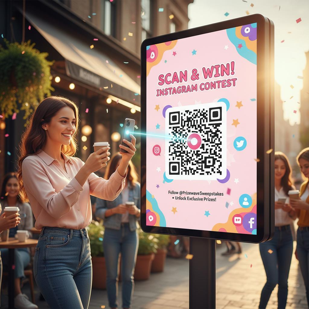 Integrating QR Codes into Social Media Contests